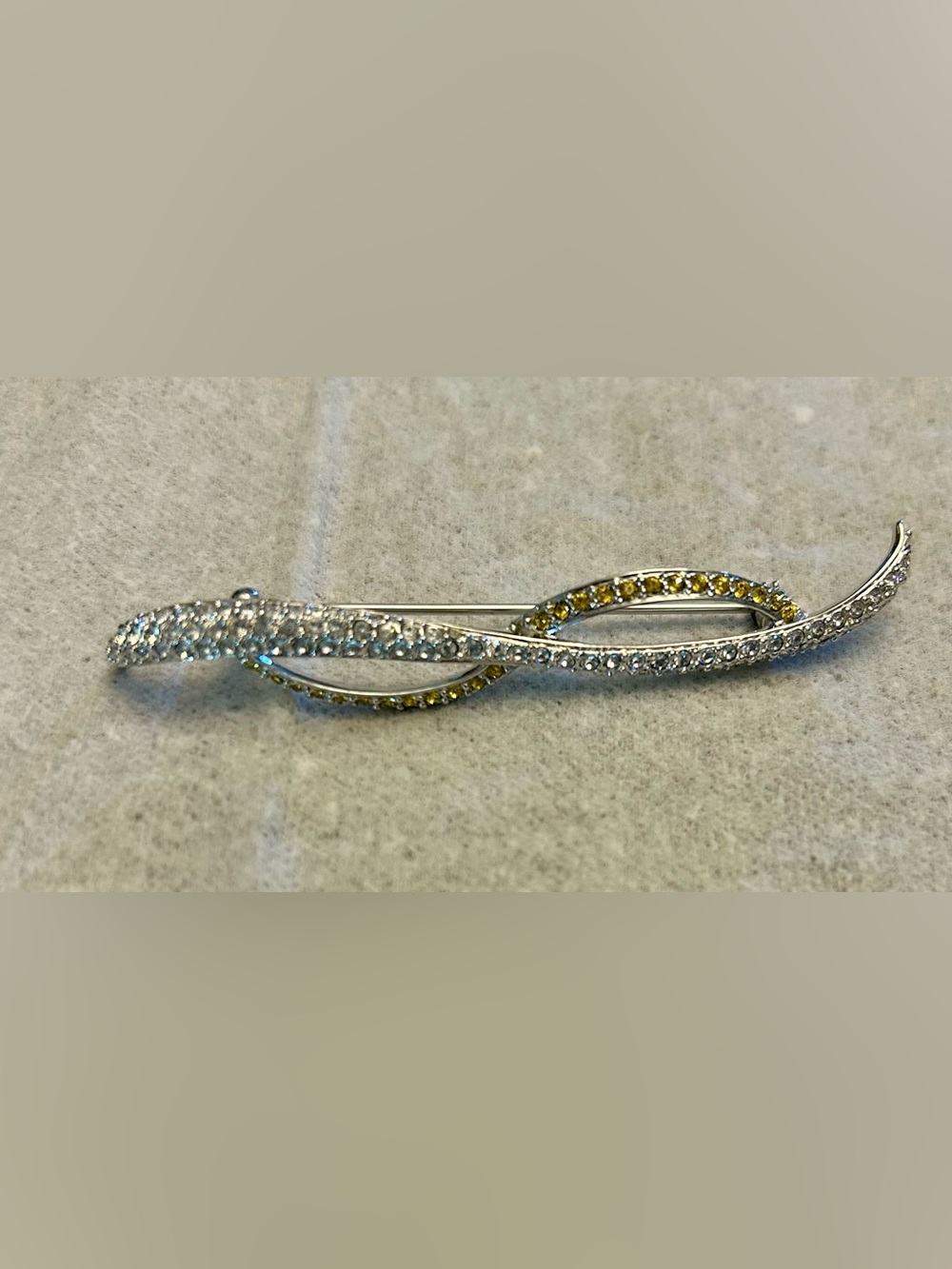 Vintage Swarovski Ribbon Brooch